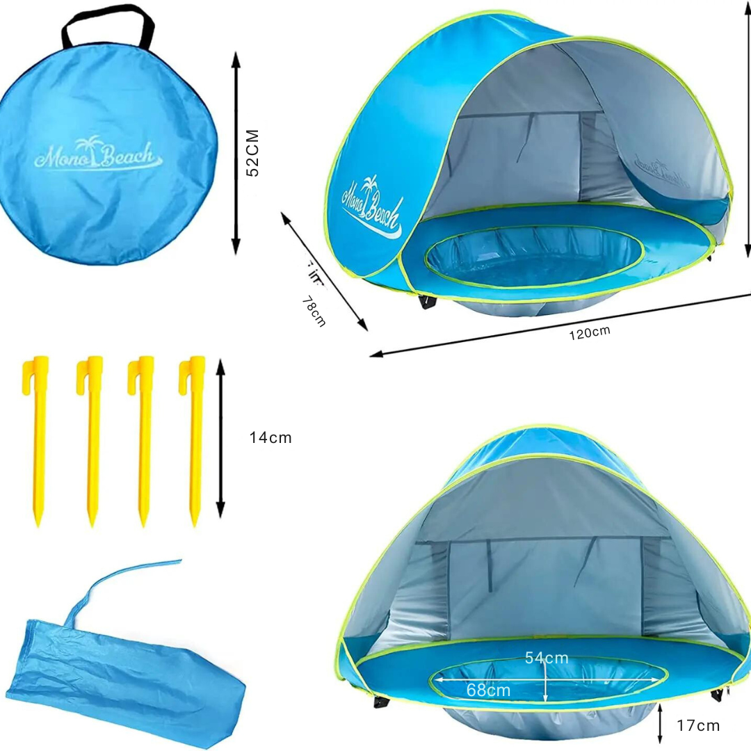 Carpa de Playa Con Mini Piscina Para Niños