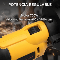 Pulidora y Lijadora 700w Para Madera Hormigón y Encerado Auto - Muy Moderna Uruguay