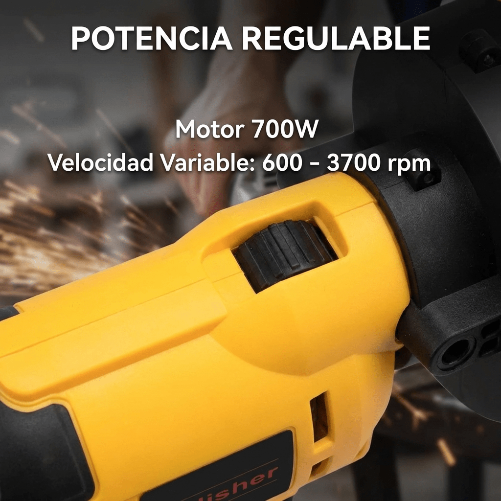 Pulidora y Lijadora 700w Para Madera Hormigón y Encerado Auto - Muy Moderna Uruguay