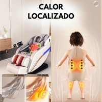 Sillón Masajeador de Lujo - Masaje de Cuerpo Completo con Compresión Y Rodillos