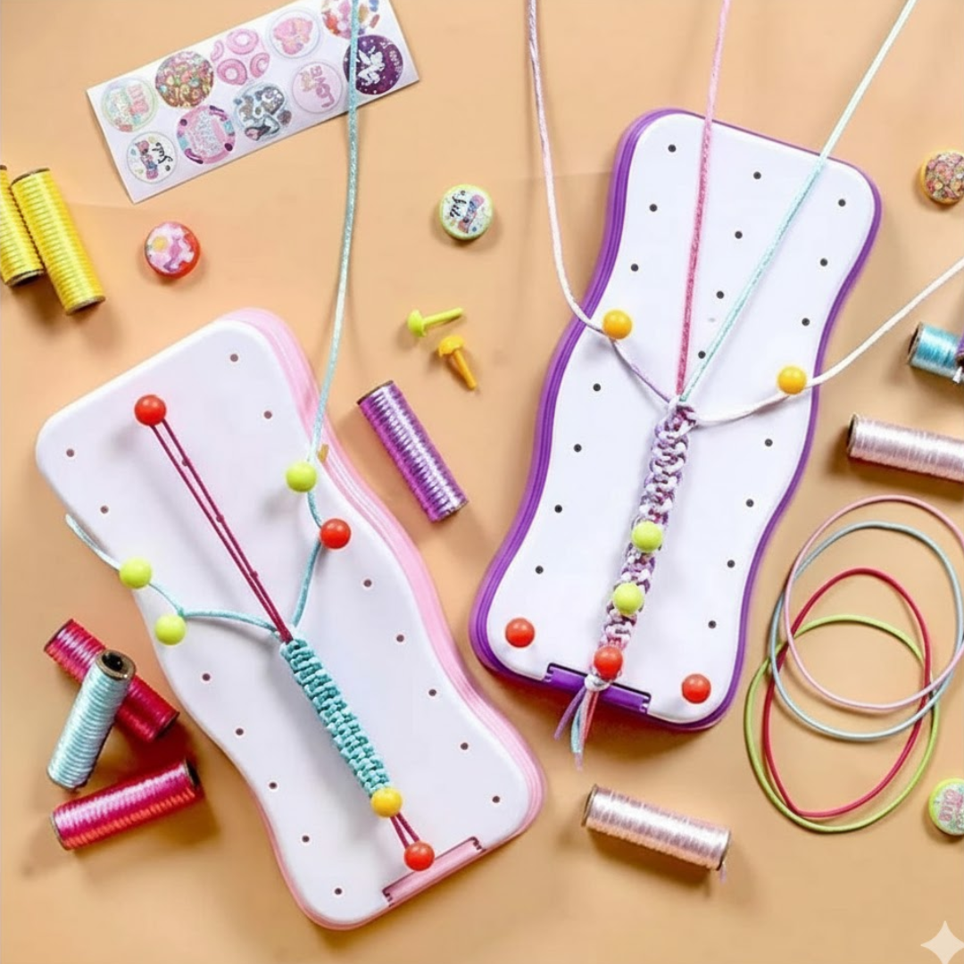 Kit Para Crear Pulseras de Hilo con Telar y Accesorios para Niños