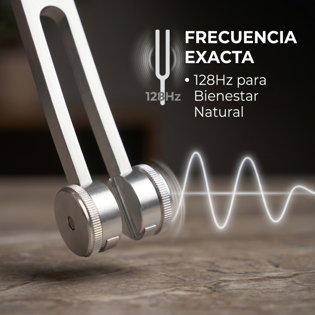Diapasón Terapéutico 128Hz Aluminio Sonido Relajación Vibración