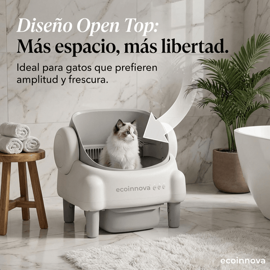 Arenero Gato Automático Autolimpiante Open Top - Ecoinnova - Muy Moderna Uruguay