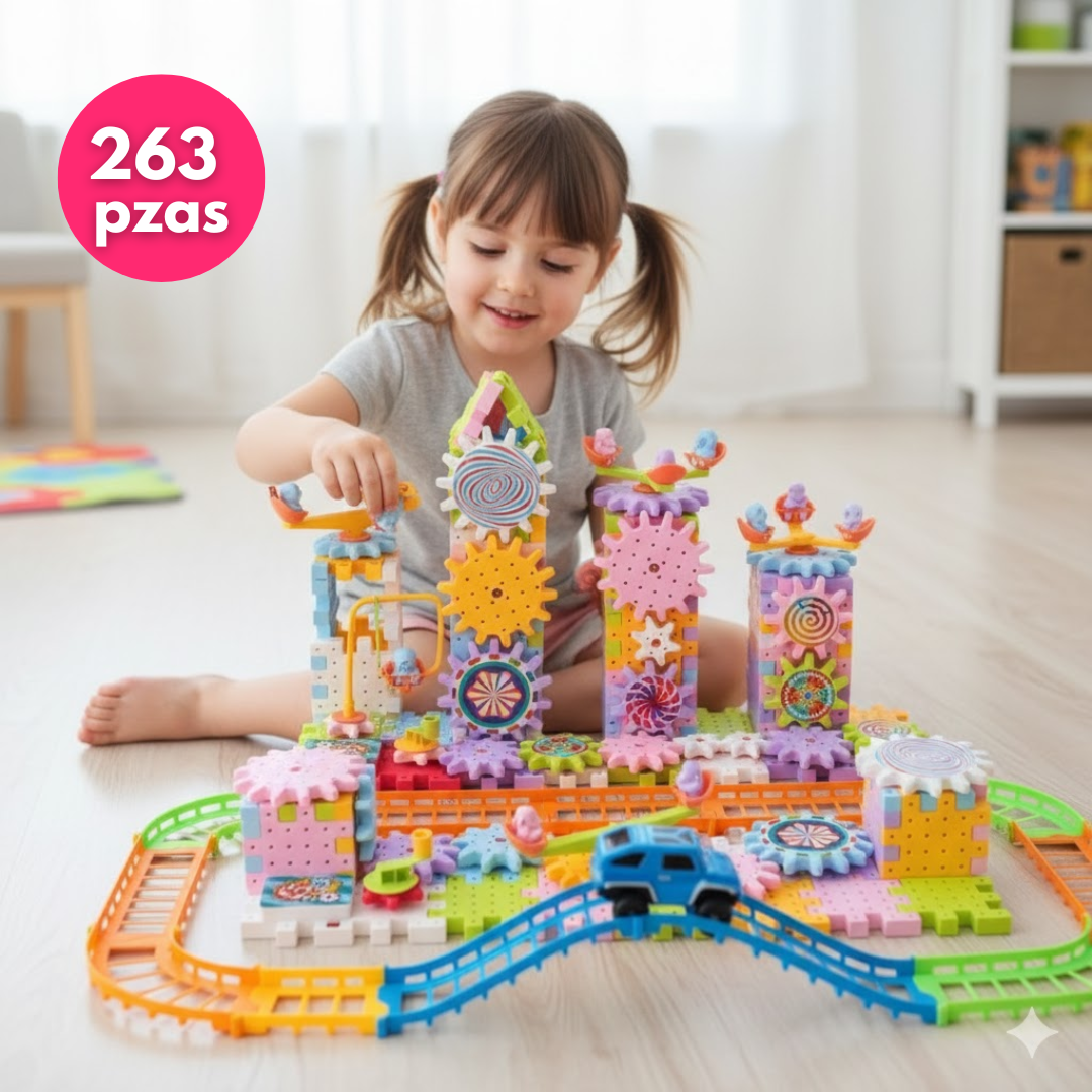 Juego Didactico de Engranajes con Motor