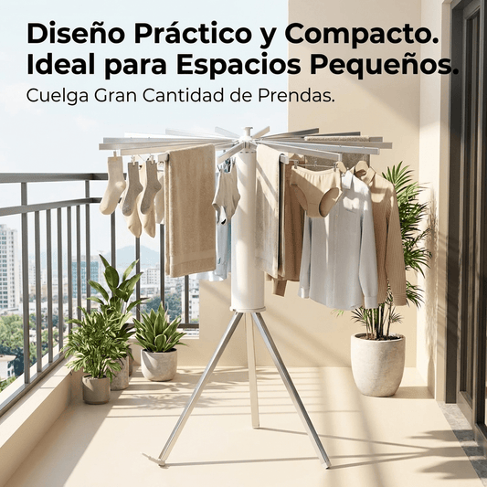 Tendedero De Ropa Plegable Extensible Redondo - Muy Moderna Uruguay