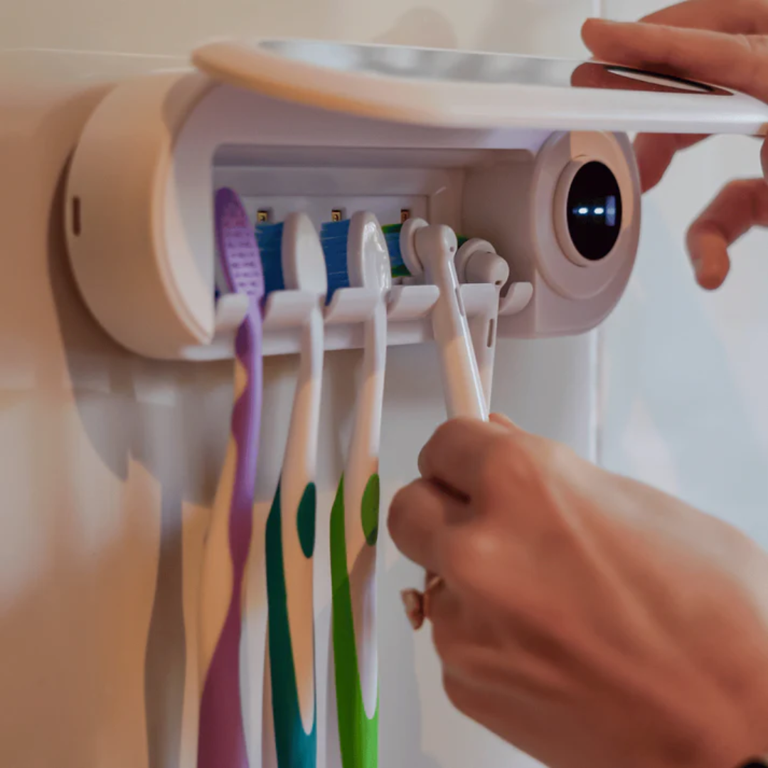 Porta Cepillos De Dientes Soporte  Organizador Sanitizante Uv