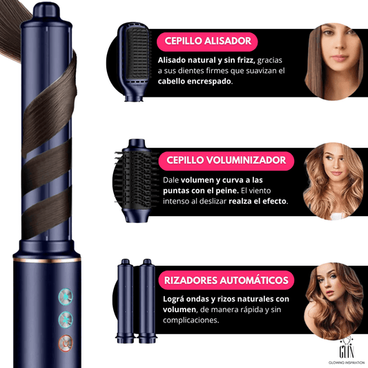 Cepillo Alisador 5 en 1 GLIN™ Airstyler - Muy Moderna Uruguay