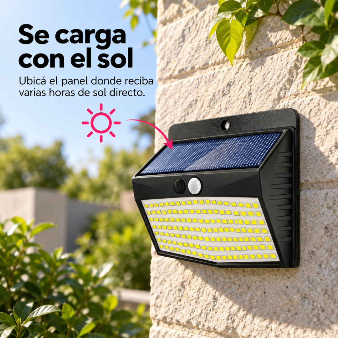 Luces Solares de 138 LED con Sensor Ecoinnova - Pack de 4