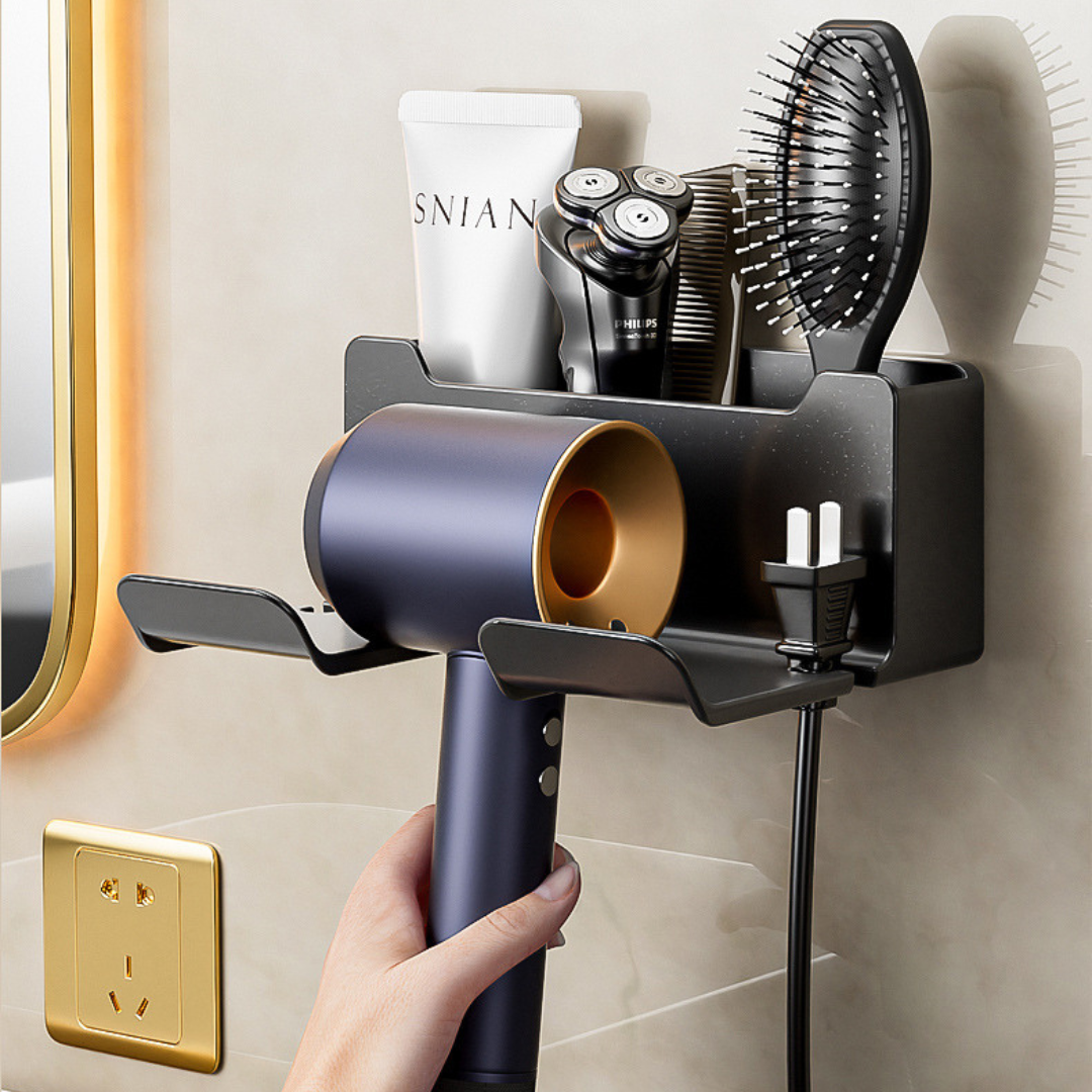 Soporte De Baño Multifuncion para Secador de Pelo