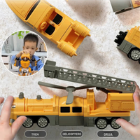 Juego de Maquinaria Vehículos de Construcción Transformables