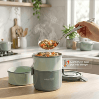 Luncheras Térmicas Apilables Acero Inox Pack x4 - Muy Moderna Uruguay