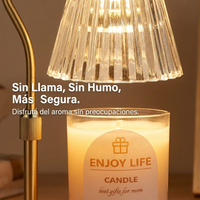 Lámpara Calentadora Velas Regulable Sin Llama Temporizador