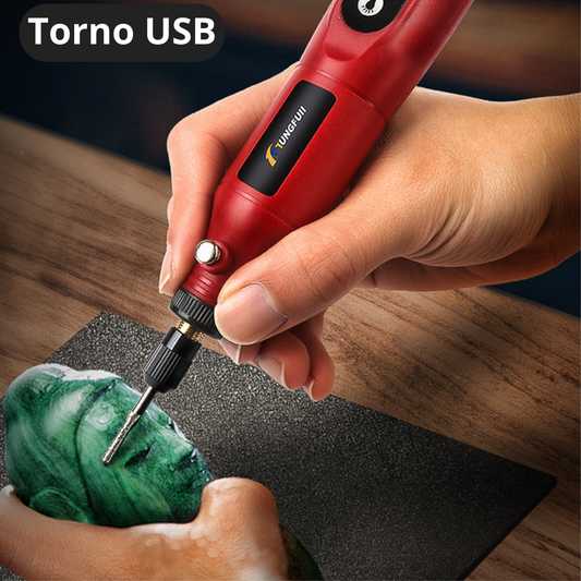 Mini Torno Recargable USB con Accesorios