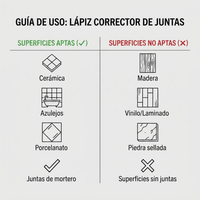 Lápiz Corrector Juntas Azulejos Piso Impermeable Restaurador