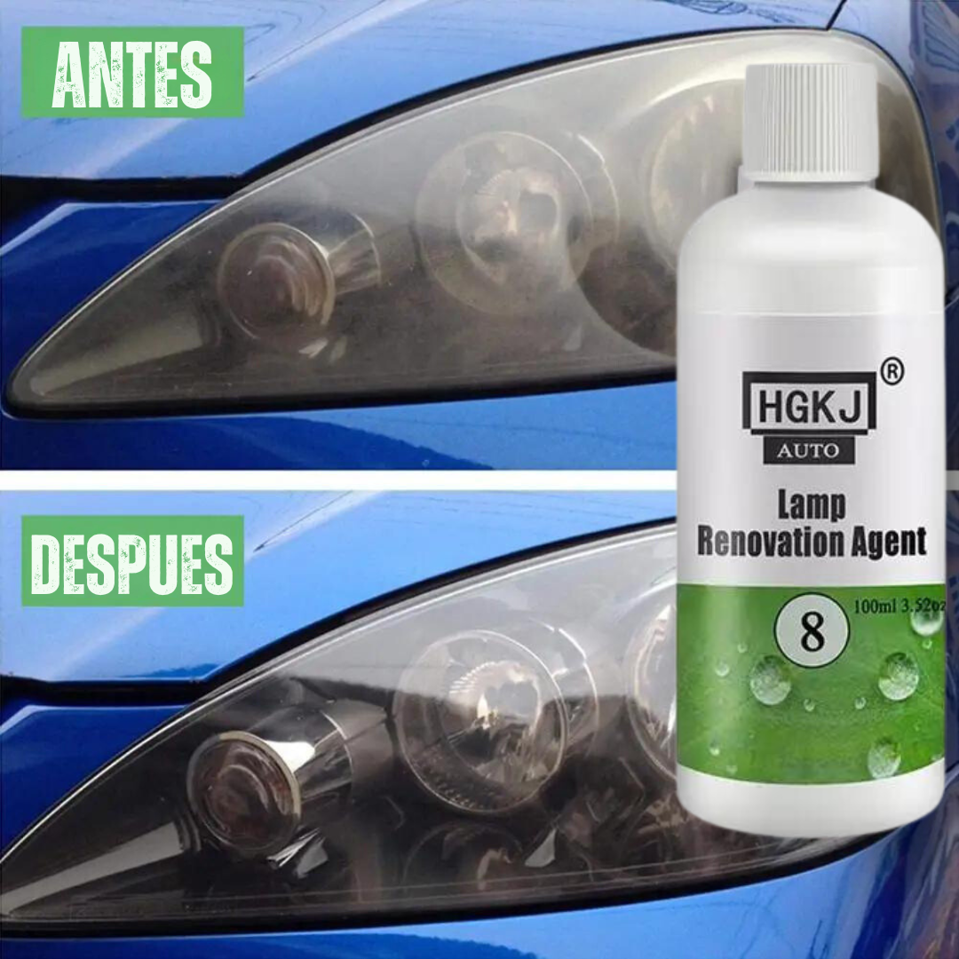 Líquido Restaurador Para Pulir Faros De Auto 100ml + Esponja