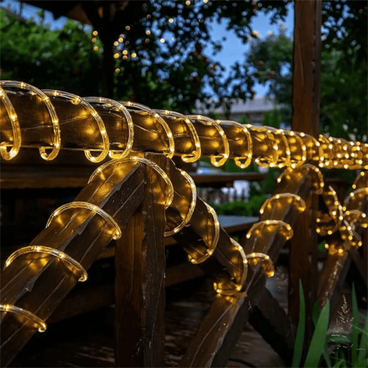 Guirnalda Solar en Tubo Impermeable Luces LED 20mts - Muy Moderna Uruguay