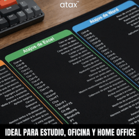 Alfombrilla Para Mouse Con Atajos Excel Word Español atax - Muy Moderna Uruguay