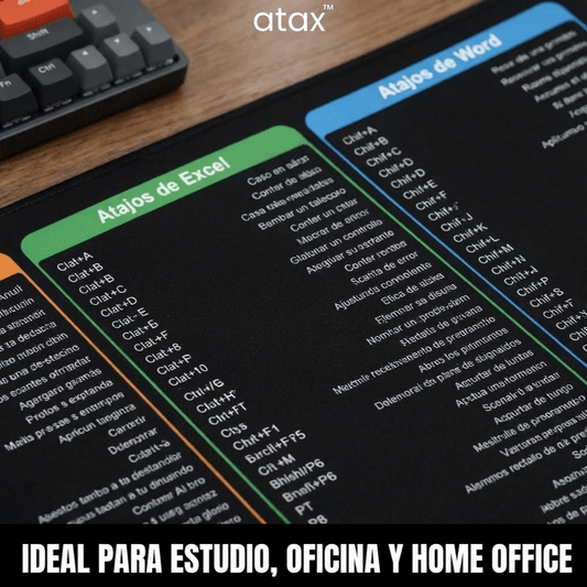 Alfombrilla Para Mouse Con Atajos Excel Word Español atax - Muy Moderna Uruguay