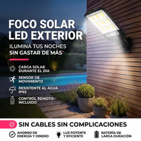 Foco Solar LED Alta potencia para Exterior -Ecoinnova