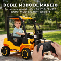 Camión Montacargas a Batería 12V para Niños - Elevador Funcional 4x4