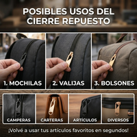 Set de 8 Cierres Zípper Repuesto Metal Universal Set x8