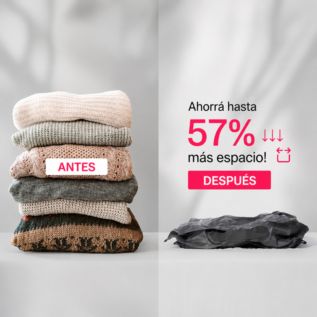 Bolsa de Vacío para Ropa de Viaje 20L con Bomba Integrada Recargable para Valija