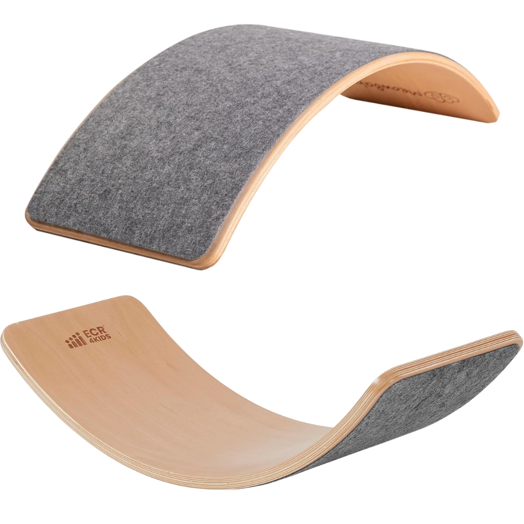 Balancín Montessori De Madera Para Niños Tabla Curva De Equilibrio