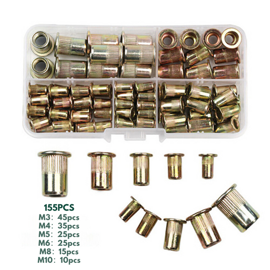 Set de 155 Tuercas para Remachadora Manual