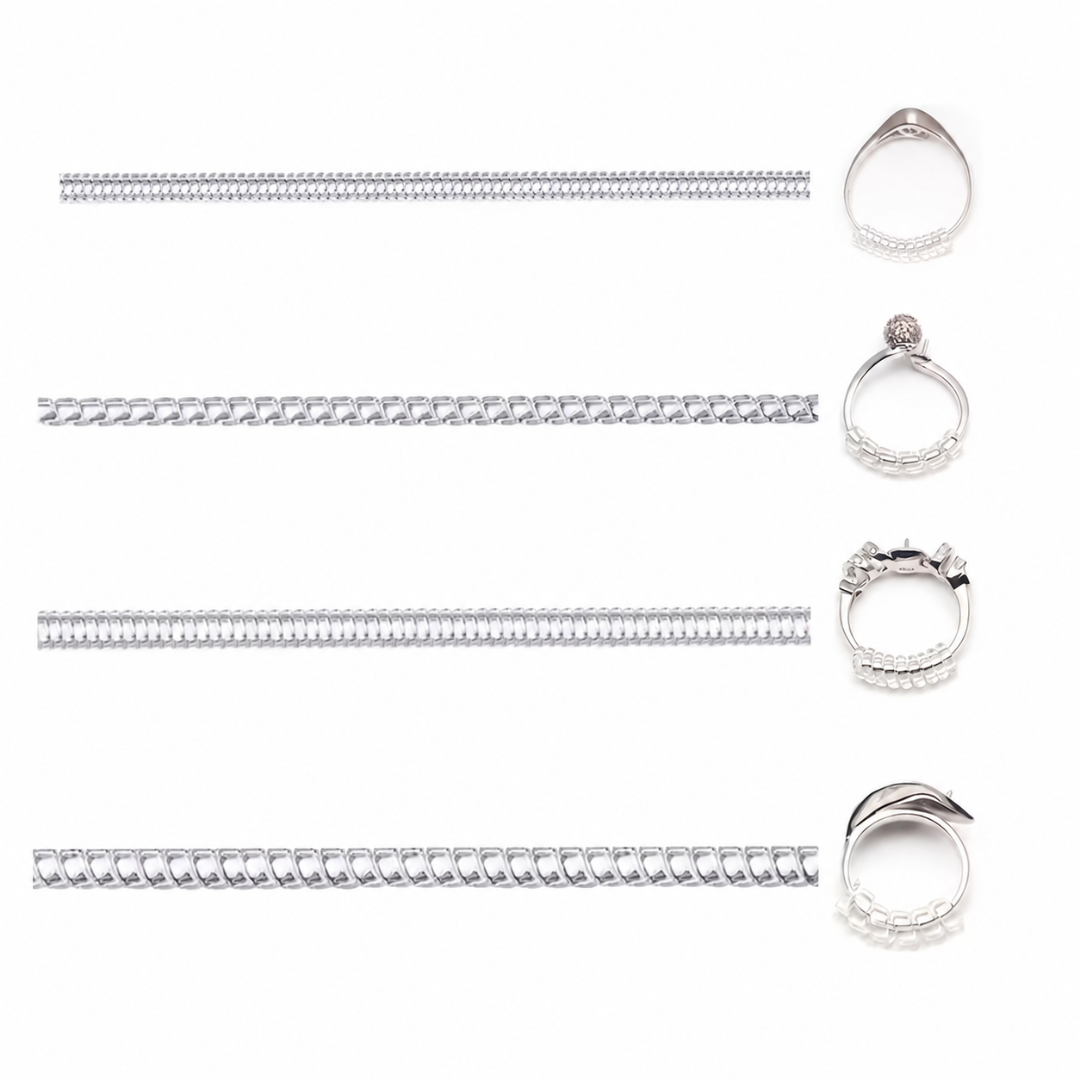 Set x12 Ajustadores de Anillo TPU Invisible – Ajuste Cómodo y Seguro