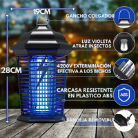 Exterminador De Mosquitos Insectocutor Uv Potente 4200v
