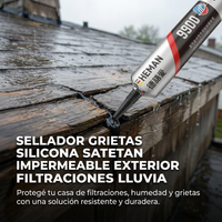 Sellador Grietas Silicona Impermeable Exterior Filtraciones Lluvia