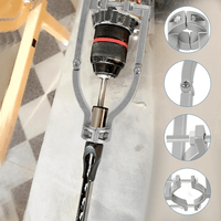 Adaptador Escopleador Taladro + 4 Mechas Cuadradas - Muy Moderna Uruguay