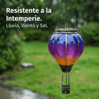 Lámpara Solar Globo Aerostático Colgante Decorativa Jardín - Muy Moderna Uruguay