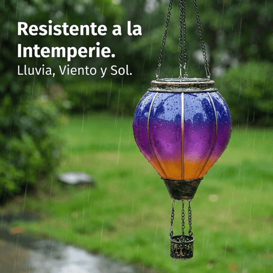 Lámpara Solar Globo Aerostático Colgante Decorativa Jardín - Muy Moderna Uruguay