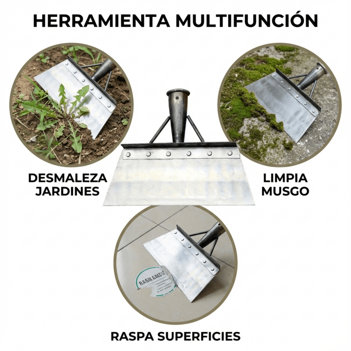 Azada Plana Para Desmalezar Jardín Manual (sin mango) - Muy Moderna Uruguay