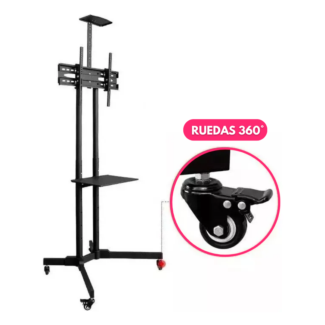 Soporte Móvil Para Tv Con Ruedas De Pie Monitor 32 A 65"