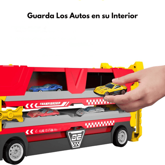 Camion De Juguete Con Pista Desplegable + 6 Autitos - Muy Moderna Uruguay