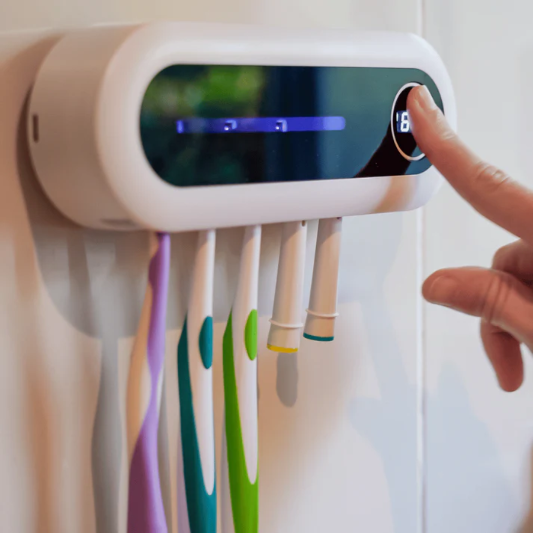 Porta Cepillos De Dientes Soporte  Organizador Sanitizante Uv