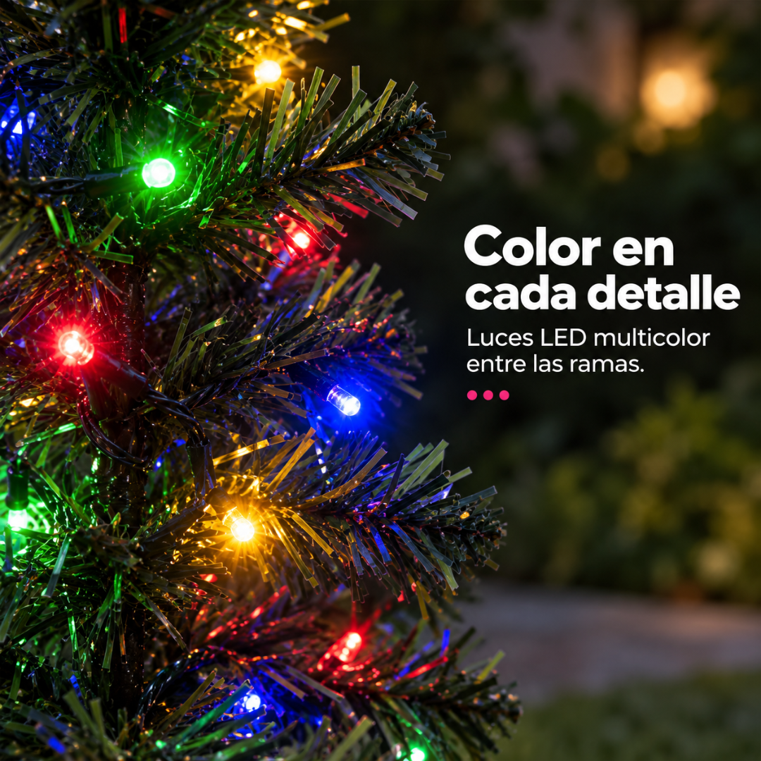 Pack x2 Árbol de Navidad Solar LED con Estaca para Jardín 84 cm