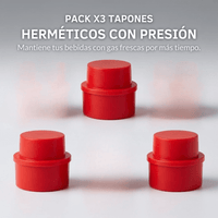 Tapon Hermético con Presión Para Botella Pack X3 - Muy Moderna Uruguay