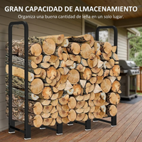 Leñero Organizador de Leña para Hogar y Patio
