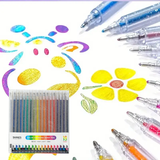 Marcadores Para Niños Dibujo Y Colorear con Glitter x24