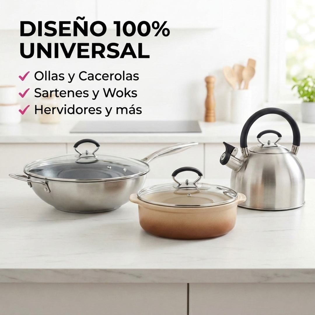 Set 6 Mangos de Silicona Universal para Tapa de Olla