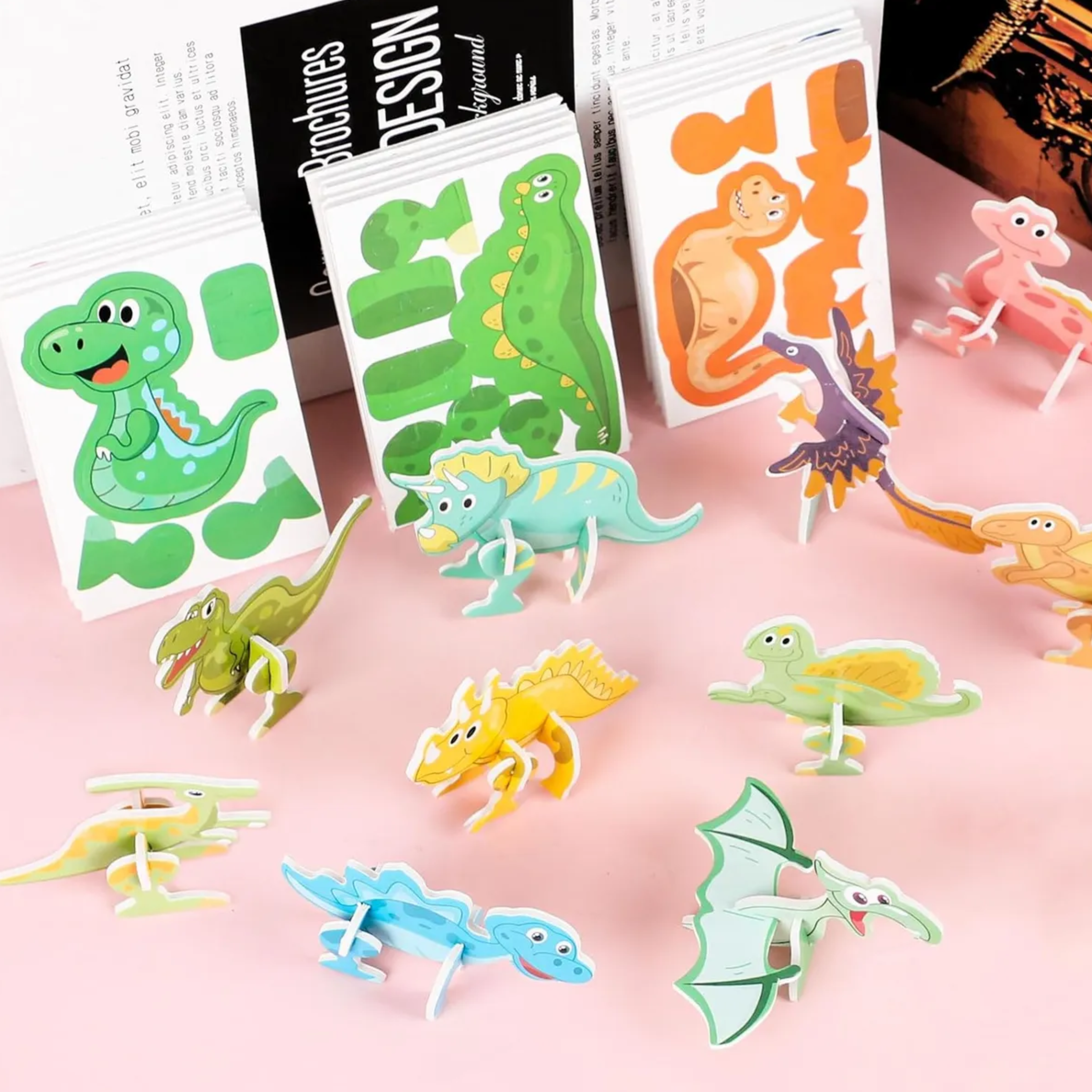 Figuras Para Armar Animales Y Dinosaurios 3d Juguete Pack 60