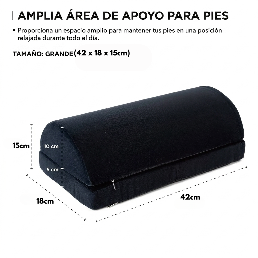 Reposapiés Ergonómico Espuma Memory Escritorio Oficina Suave