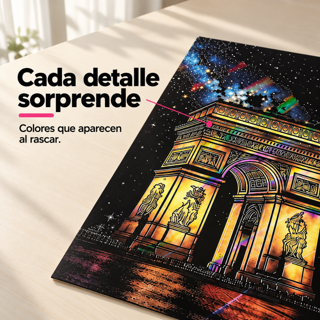 Kit de 4 Láminas para Rascar Scratch Art