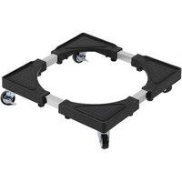 Soporte Base Heladera Lavarropas Ruedas Ajustable Negro