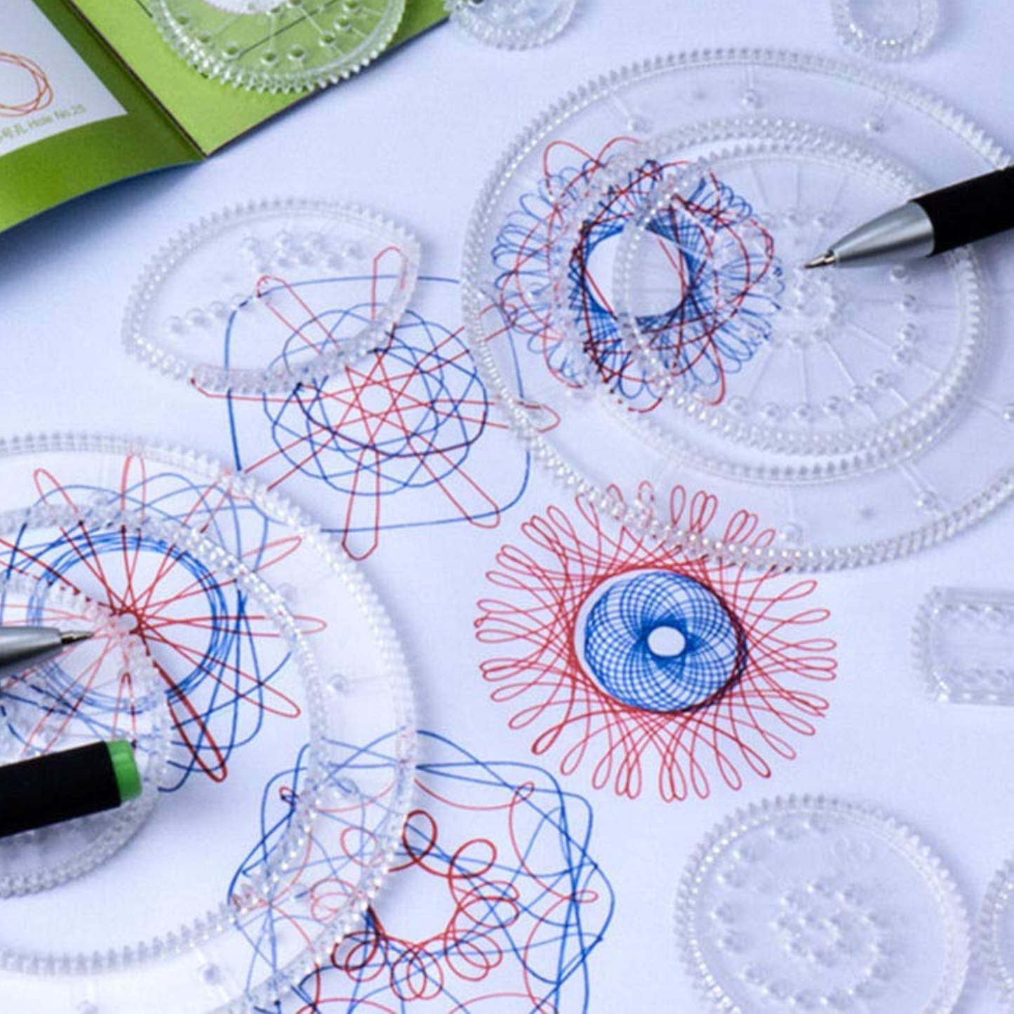 Kit De Dibujo Espirógrafo 22 Piezas Engranajes Juguete Educativo