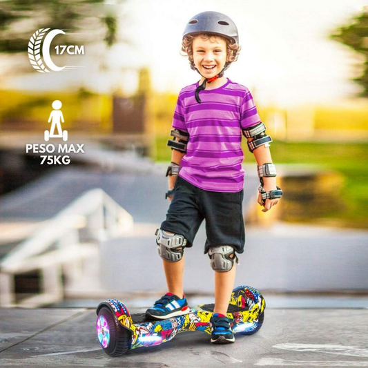 Hoverboard Patineta Eléctrica 6.5" con Bluetooth y Luces LED - Muy Moderna Uruguay