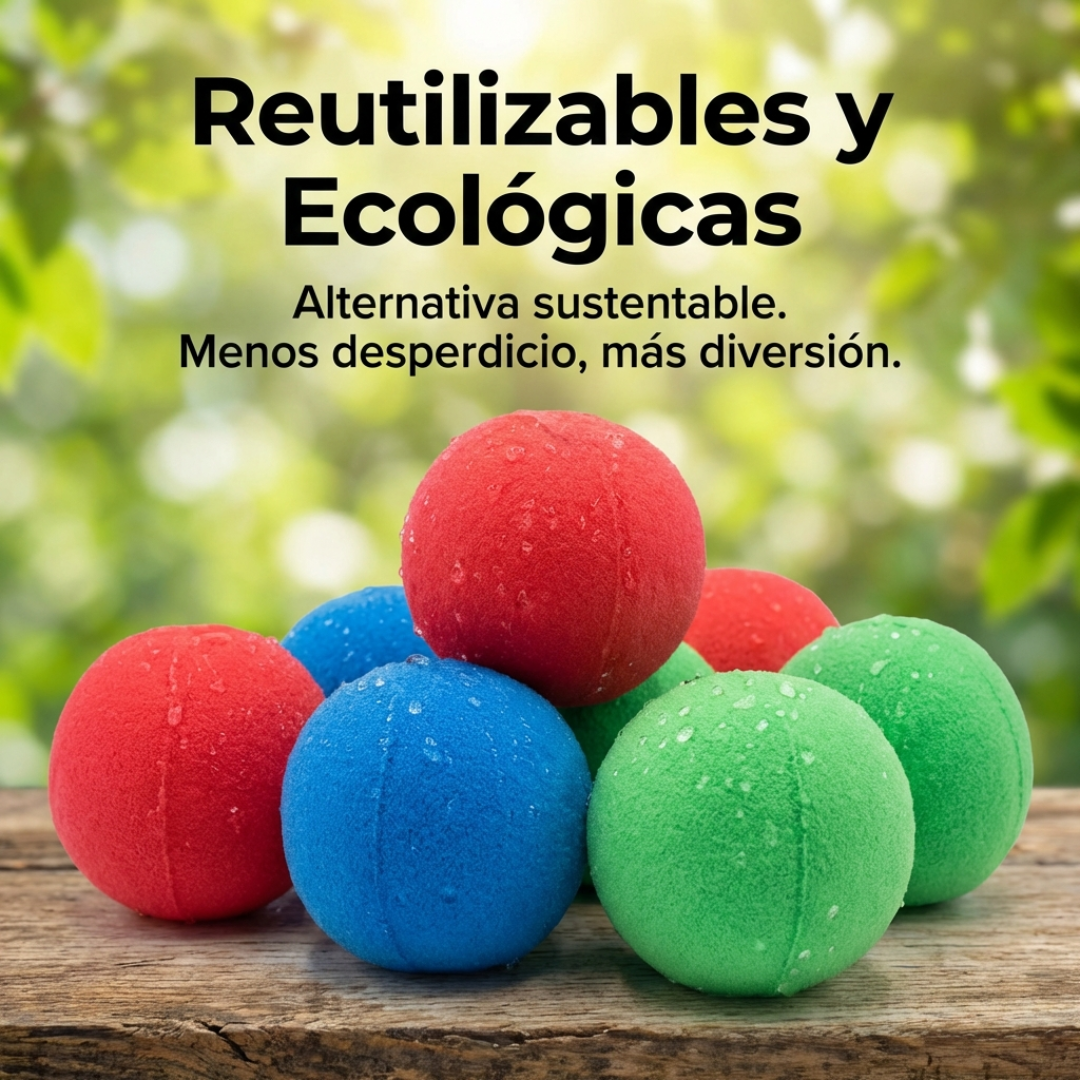 Pack de 30 Bombitas Esponja De Agua Reutilizables - Muy Moderna Uruguay